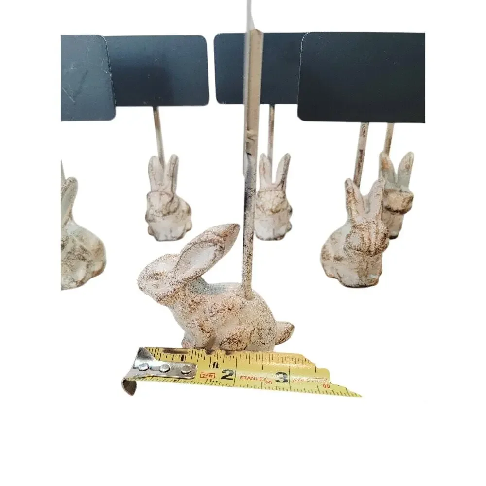French Country Rabbit Place Card‎ Holder Set of 7 Cottagecore Farmhouse Table